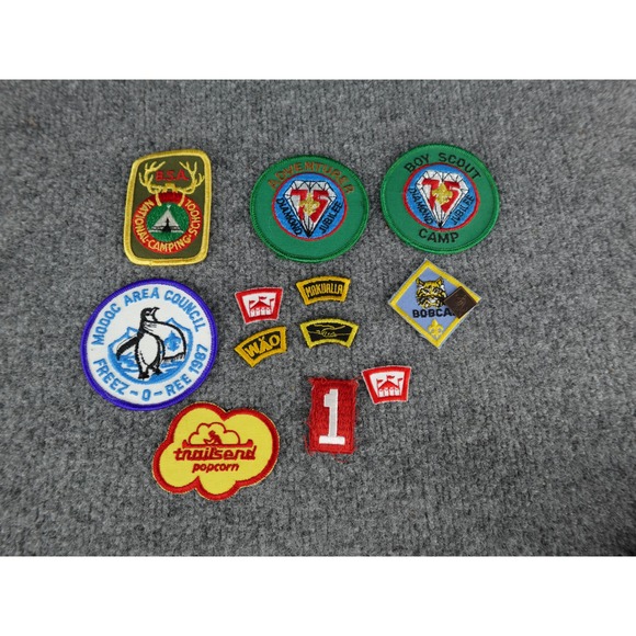 Boy Scout Cub Scout Patches Lot 15 Vintage Merit Camping Activity Badges